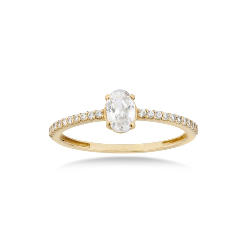 Aveny Classic Oval Ring Karat Guld