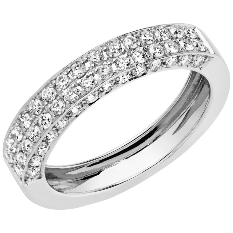 Aveny Deluxe Diamant Ring 14 Karat Hvidguld