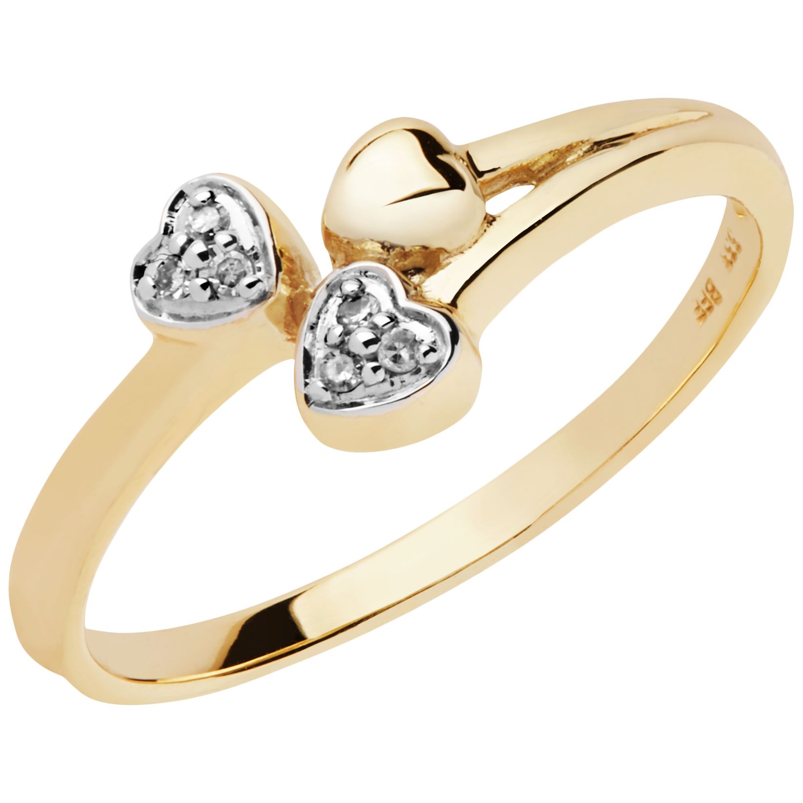 Aveny smykker | Aveny Signature - Hjerte & Diamant Ring - Guld
